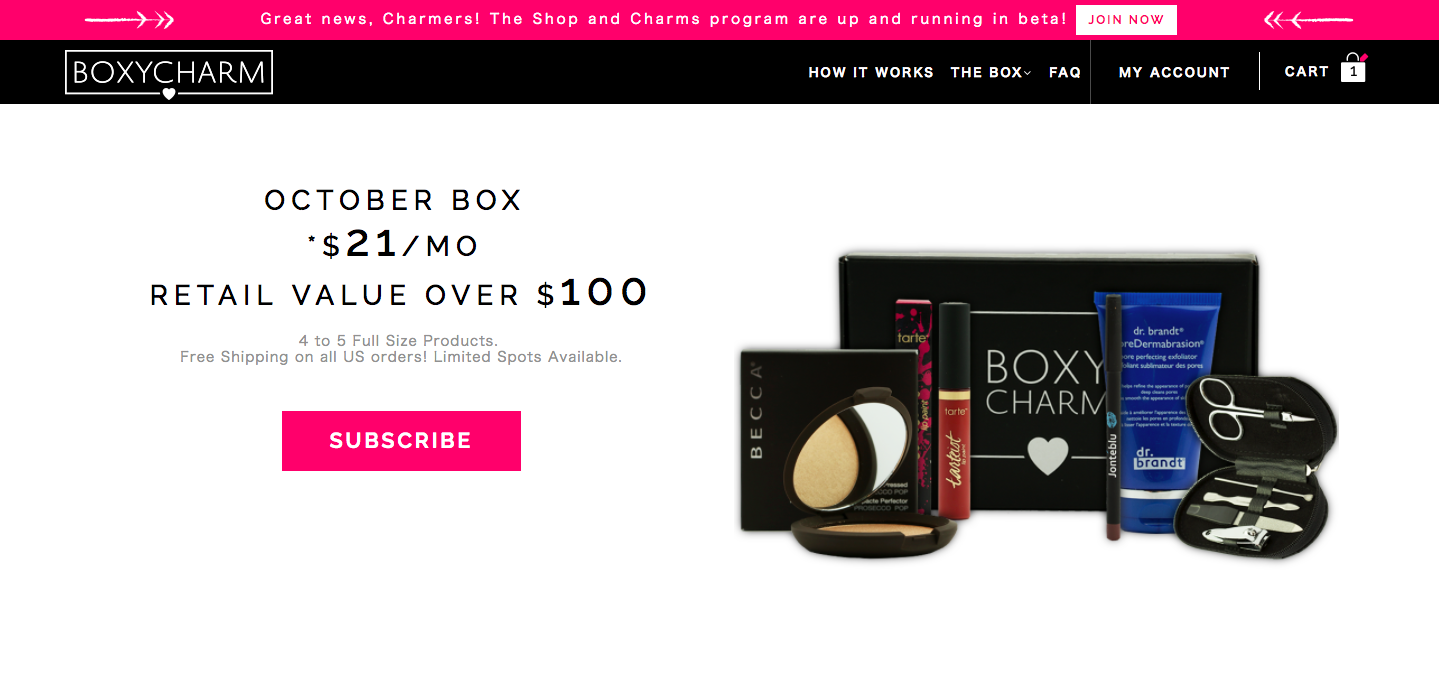 化粧品サブスクリプション「BOXYCHARM」